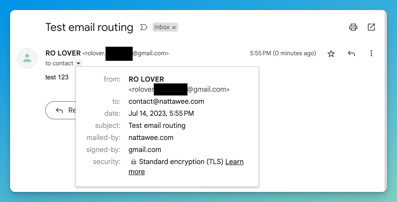 สร้าง Custom Email Address บน Cloudflare Email Routing 3.5