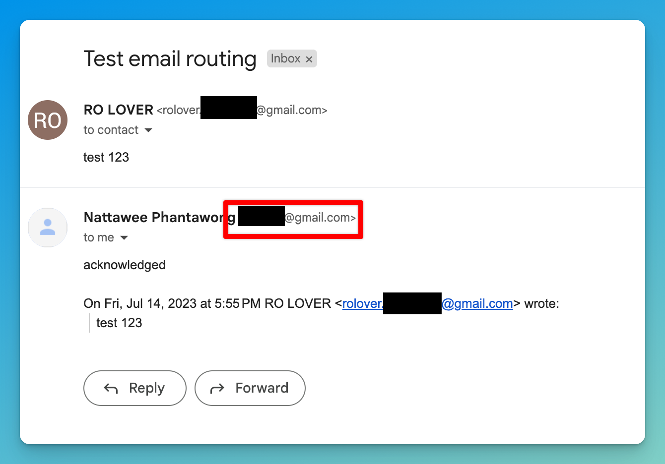 สร้าง Custom Email Address บน Cloudflare Email Routing 3.6